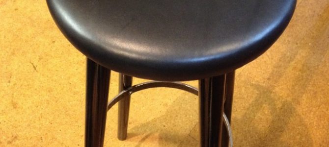 Made stool top with leather! Made stool top with leather!